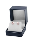 9mm Pink Freshwater Round Pearl Stud Earrings - Fourth Image
