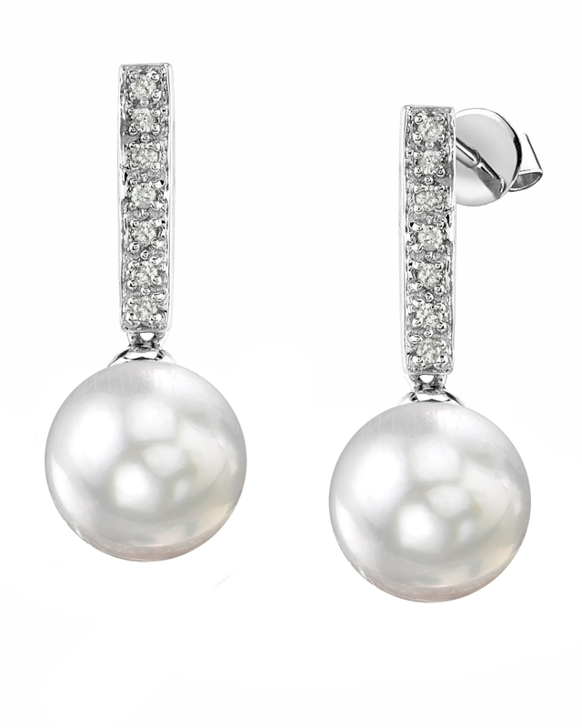 south sea pearl with diamond