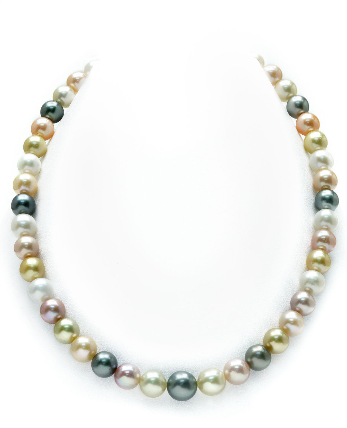 8-10mm South Sea & Freshwater Multicolor Pastel Pearl Necklace - AAA Quality